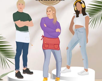 Custom Romance Character Illustration: Detailliertes Buch Cover Art