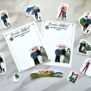 Book labels & book stickers for The Irish Fall Brooke Gilbert. Book plates Romance novel. Irish gifts, romance reader, travel book