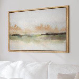 Framed Canvas Print Wall Art Watercolor Abstract Landscape Print Modern Art Minimalist Boho Decor
