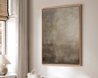 Framed Canvas Wall Art Abstract Beige Brown Neutral Wall Art Print Minimalist Modern Art Printed Living Room Decor
