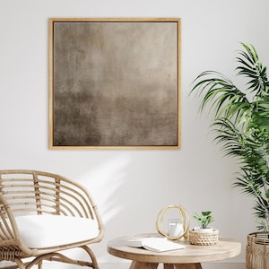 Framed Canvas Wall Art Print Abstract Beige Brown Neutral Wall Art Print Minimalist Modern Art Printed Living Room Decor