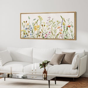 Large Wall Art, Horizontal Wall Art, Wall Art Prints, Wide Art Print, Panoramic Wall Art, Wildflower Print, Boho Wall Art