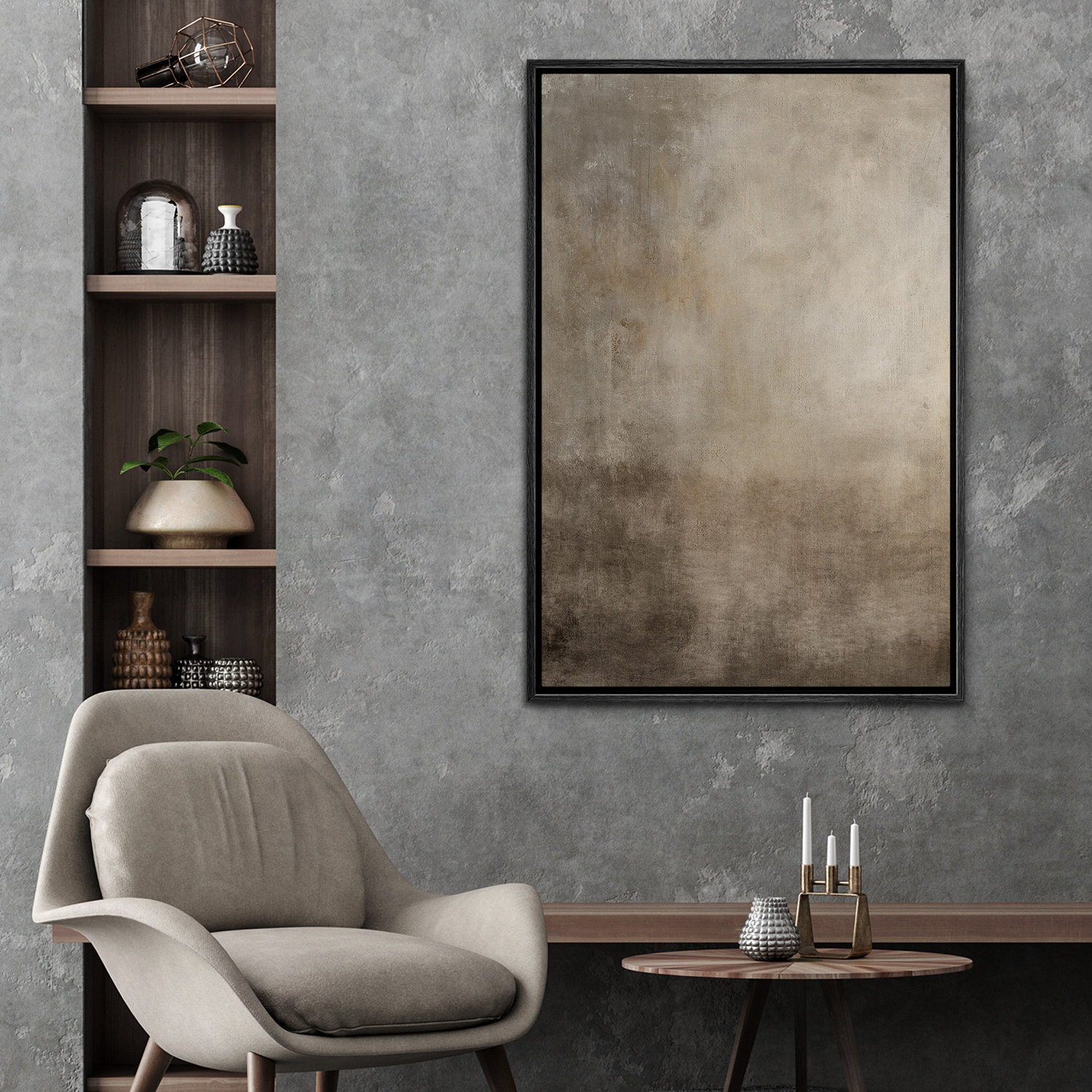 Ligne géométrique abstraite - Art mural beige noir - Impressions sur toile minimaliste - Images modernes - Décoration d'intérieur de salon - 50 x 70 cm x 2 - Sans cadre