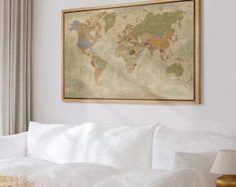 A NEW ACCVRAT MAP OF THE WORLD／USA製／レア A New and Accvrat Map of the World 1626 Print Framed Foil Art