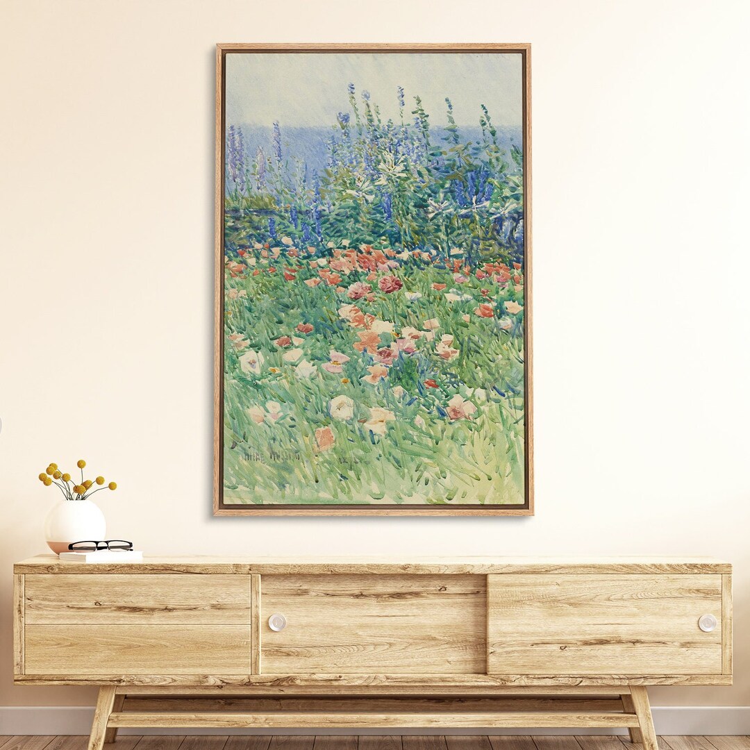 Framed Canvas Wall Art Wildflower Field Floral Botanical Prints ...