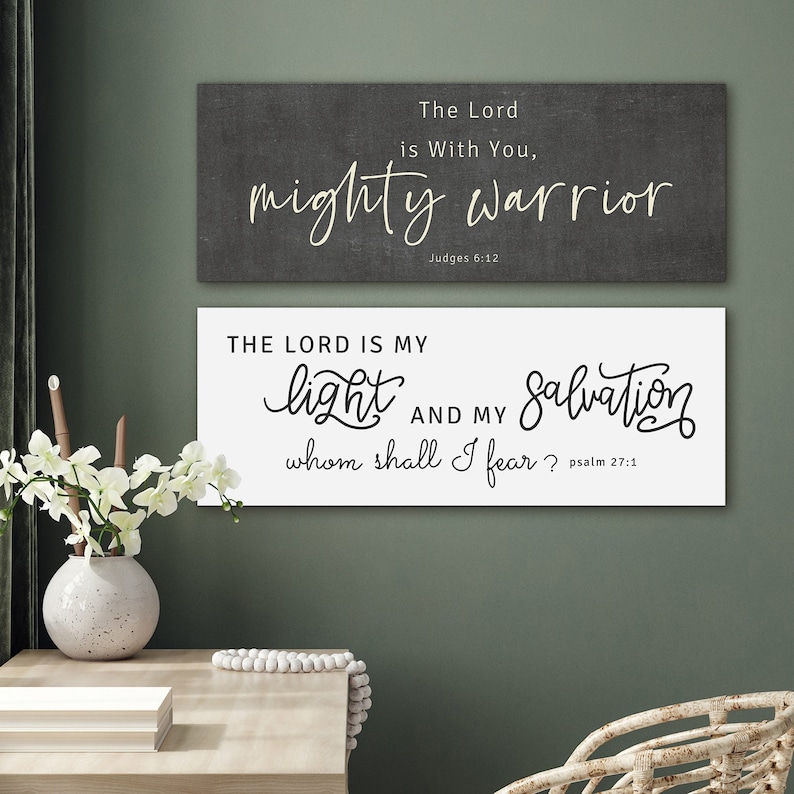 Scripture Sign Biblical Inspirational Quote Canvas Prints Wall Art ...