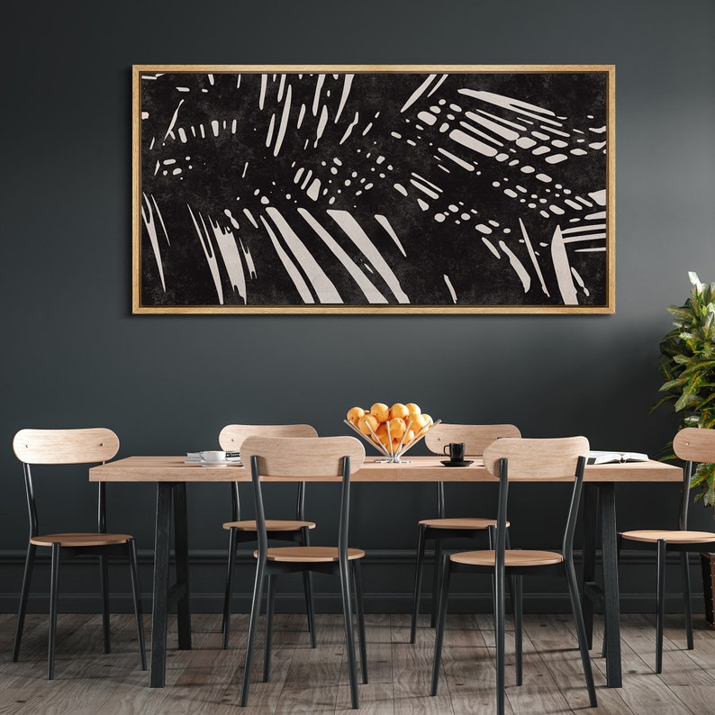 Large Wall Art, Framed Canvas Prints, Black and White Abstract Wall Art