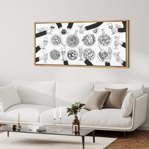 Large Wall Art, Horizontal Wall Art, Cheers Print, Kitchen Wall Art Digital Prints, Wide Art Print, Panoramic Framed Wall Art