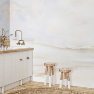 Pastel Abstract Beach Peel and Stick Wall Mural Self Adhesive Removable ...