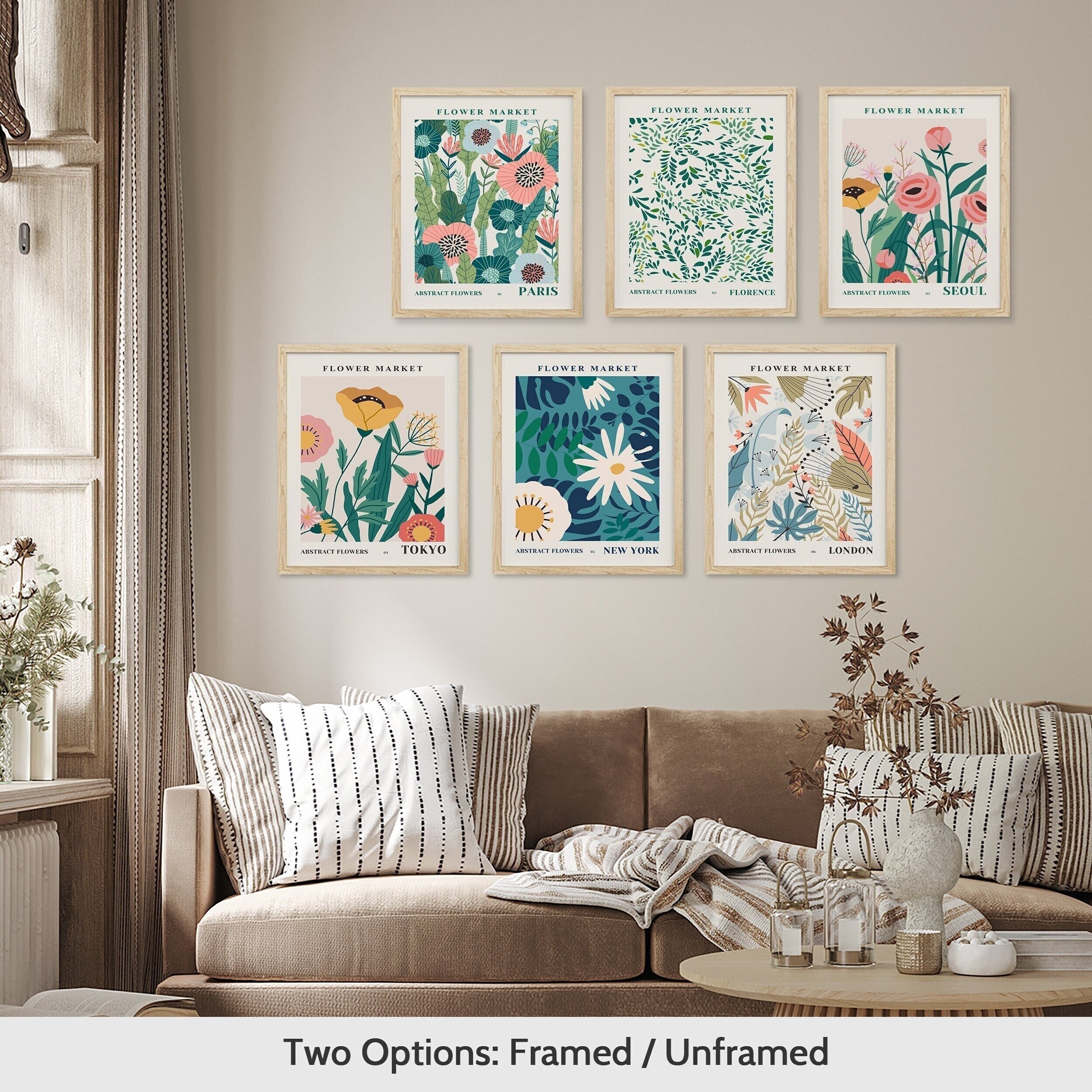 Flower Market Prints Botanical Abstra...