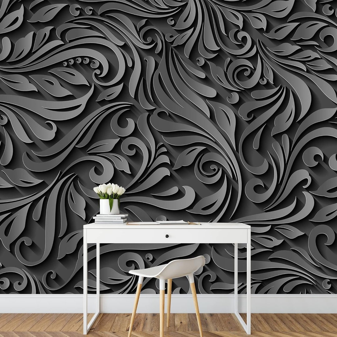 Wall Murals for Bedroom Beautiful 3D View Pattern Flowers - Etsy