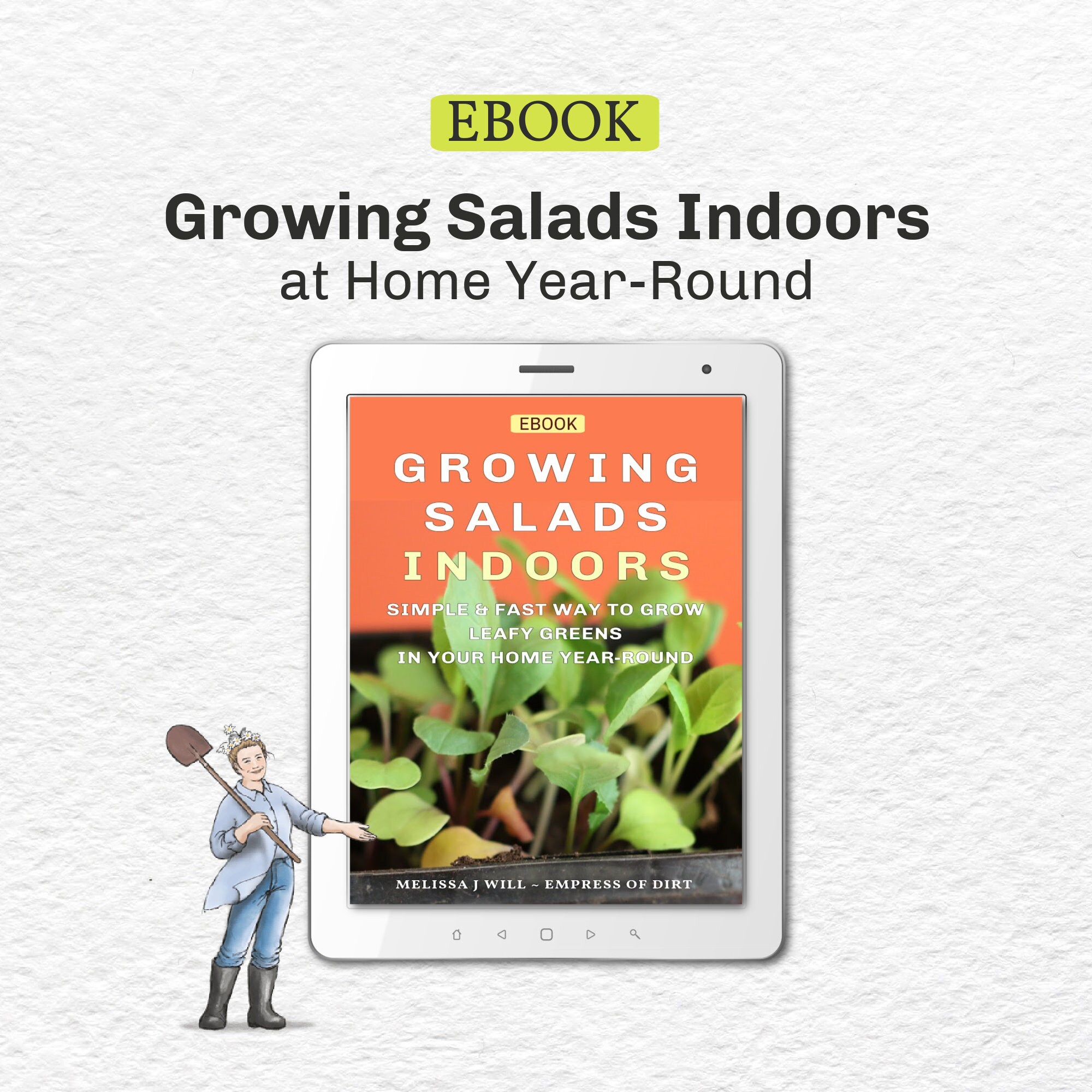 How to Grow Salad Greens Indoors at Home Ebook, Grow Leafy Greens