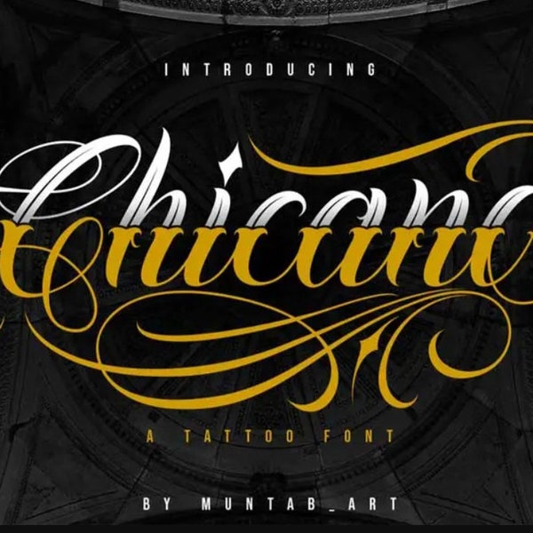 Chicano Vol 2 Script font tattoo