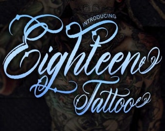 Dieciocho fuentes de tatuaje, fuente chicano, fuente de tatuaje chicano