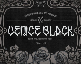 Venice Black font, graffiti font, tagging font, gangster font