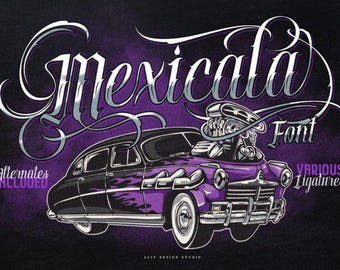 Fuente Mexicala, fuente Chicano, fuente gánster, fuente de la vieja escuela
