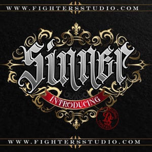 Sinner font, gangster font, ole English font