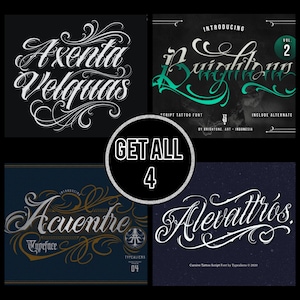 Axenta Velquas font, Alevattros font, Brightone Vol. 2 font, Acuentre font