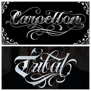Tribal font, Carpellon font, old English font,