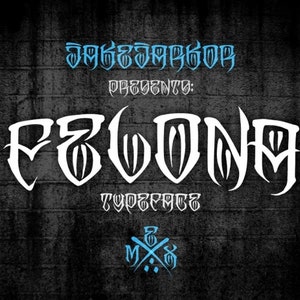 May include: A black and white image of the word "FALCON" in a bold, stylized font. The text "JAGGERJACKOB PRESENTS: TYPEFACE" is above the word "FALCON". A blue and white logo is below the word "FALCON".