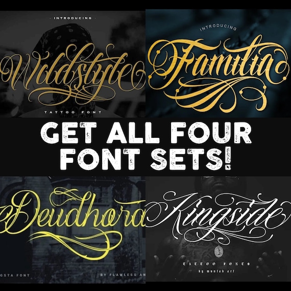 Chicano font, tattoo font, graffiti font, chicano culture font, gangster font