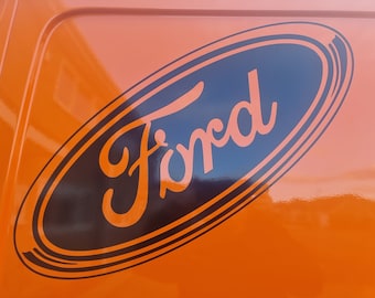 Extra large Ford gloss black vinyl decal sticker 60cm.