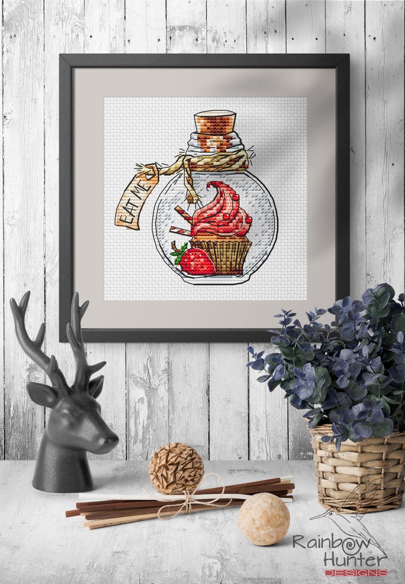 Wonderland Cross Stitch Pattern Bottle Cross Stitch Set of 4 - Etsy