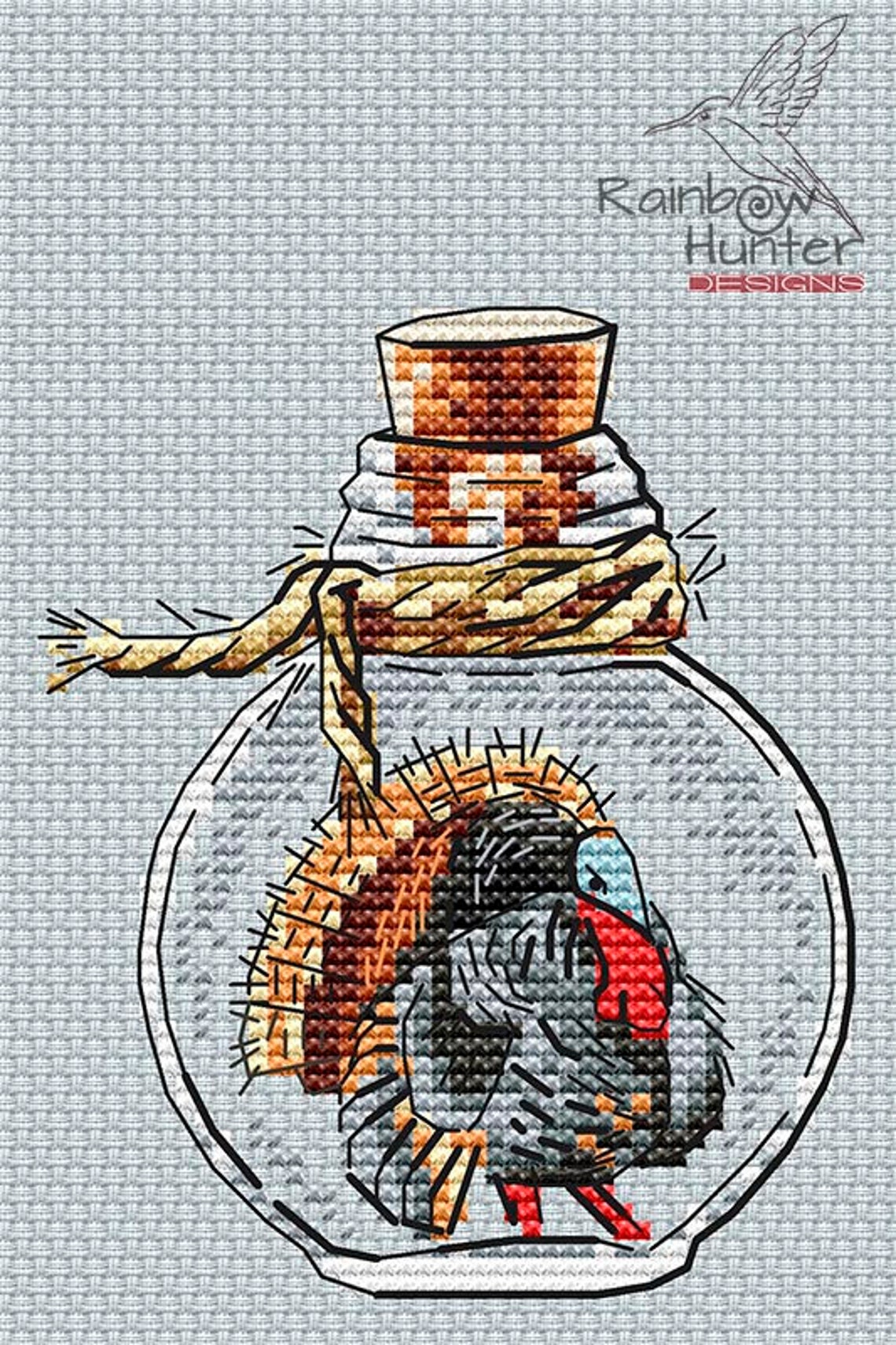 Turkey Cross Stitch Bottle Cross Stitch Bird Cross Stitch Pattern PDF