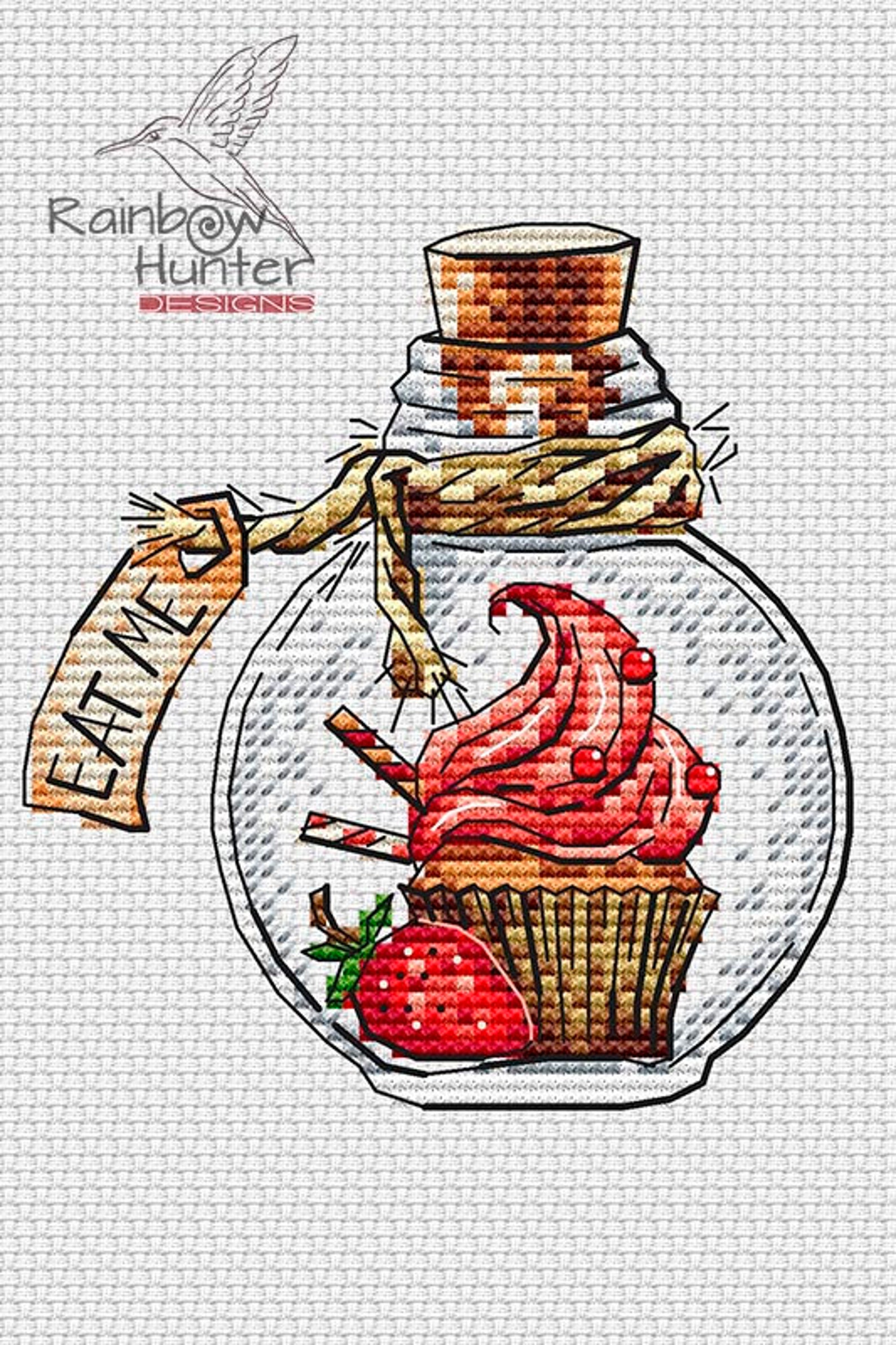 Wonderland Cross Stitch Pattern Bottle Cross Stitch Set of 4 - Etsy