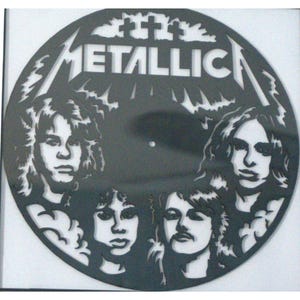 Laser Cut Metallica Wood Sign: Classic Rock Man Cave Decor