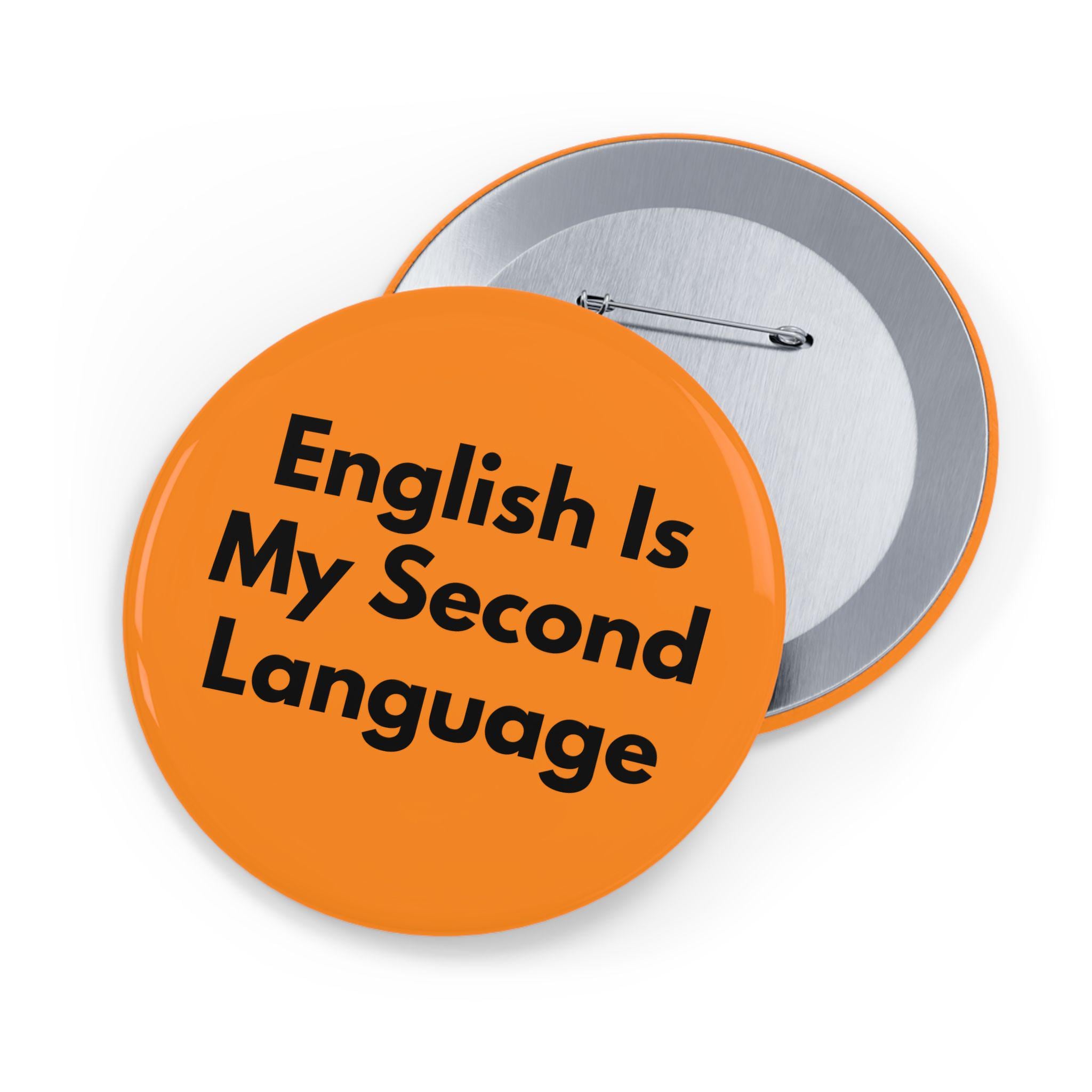 みんなの外国語検定 ASK ME ピンバッジ 合格者バッジ 未開封 レア 英語は私の第二言語（ピン/ボタン）留学生、新来者、移民、難民バッジ
