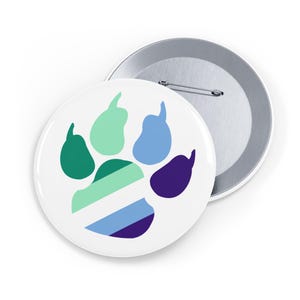 Gay/ MLM Pride Paw Flag (pin/Badge) Pawpad, LGBTQIA+ Button for Furries, Fursuiters, and Furry Twinks
