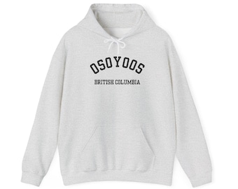 Osoyoos, Columbia Británica (Sudadera con capucha unisex de tejido grueso) Recuerdo de South Okanagan Similkameen, BC Desert Town - Fuente negra