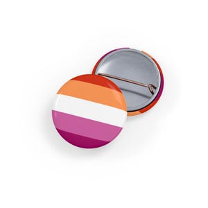 Lesbische Pride-vlagspeld - WLW LGBTQIA+-knopbadge (4 maten), voor Sapphic Identity & Pride-zichtbaarheid