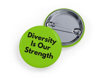La diversidad es nuestra fuerza (pin/botón) Aliado, DEI, política, celebrar las diferencias, multiculturalismo e inclusión - Slime Green