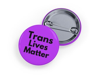 Las vidas trans importan (pin/botón) morado, apoyo a las personas transgénero, solidaridad, LGBTIQ+, género LGBT