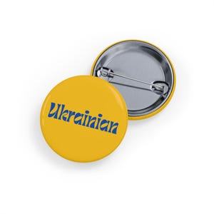 Ukrainian (button/pin) -Yellow and Blue