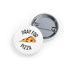 Pide pizza - Pin/Botón - Botón de pepperoni y rebanada de champiñones, estilo gourmet con queso, regalo para amantes de la pizza