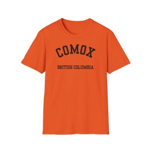 Comox, Colombie-Britannique (T-shirt souple unisexe) Souvenir de l'île de Vancouver, PNW - Police noire