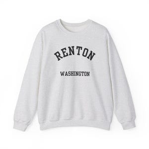 Renton, Washington  (Unisex Heavy Blend Crewneck Sweatshirt) - simple black font