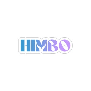 Himbo (Vinyl Indoor/Outdoor Die-Cut Sticker) Blue-Pink -funny male hunk gym bro guy