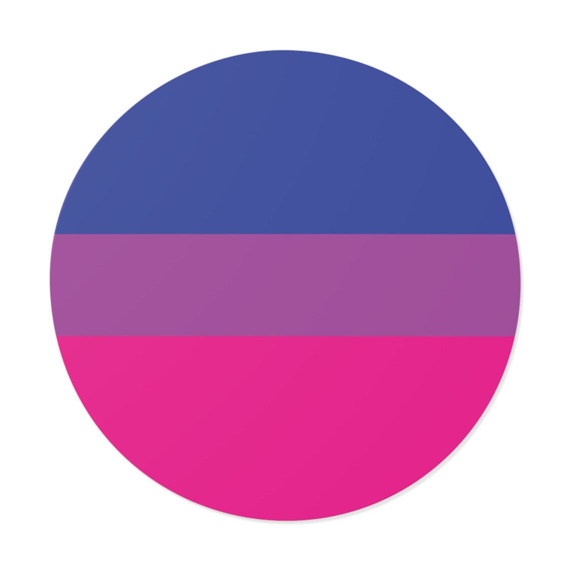 Bi/bisexual Pride Flag (round Vinyl Sticker, 5 Sizes) Lgbt/lgbtqia+ ...