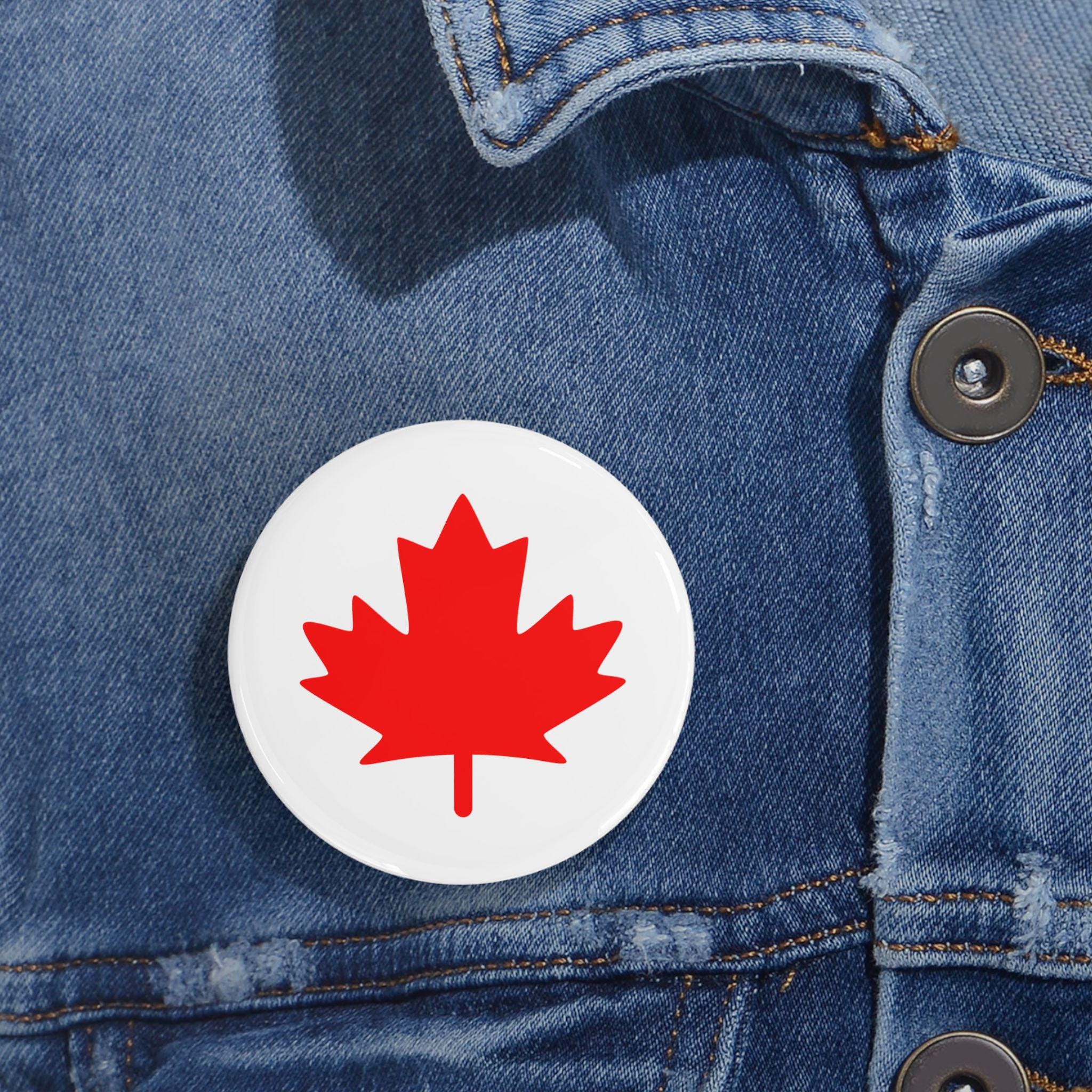 Spilla Foglia D'Acero Rossa Canada - Set Da 24 Pezzi In Metallo Smaltato, Regalo Per Eventi E Feste