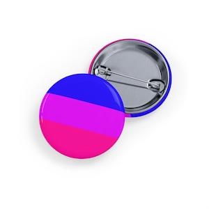 Bisexual/Bi Pride Flag (pin/button, 4 sizes) LGBTQIA+ Button Badge for Queer Visibility & Identity