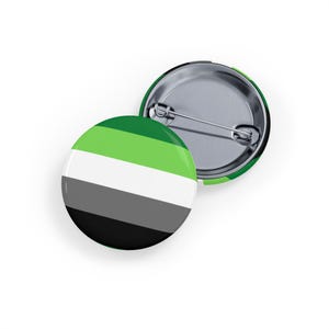 Aromantic Pride Flag (pin/button) LGBTQIA+ Identity Accessory for Aro Visibility and Pride