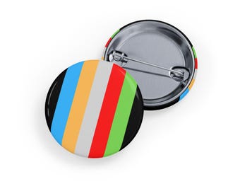 Pin de bandera del orgullo por discapacidad, 4 tamaños / Botón de concientización sobre la discapacidad / Insignia de accesorio de orgullo inclusivo para personas con discapacidad (PWD)