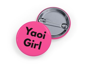 Yaoi Girl (Pin/Botón/Insignia, 4 tamaños) - BL Manga & Anime Fandom Accesorio, Fujoshi/Fudanshi Pride, Cute Otaku - Rosa