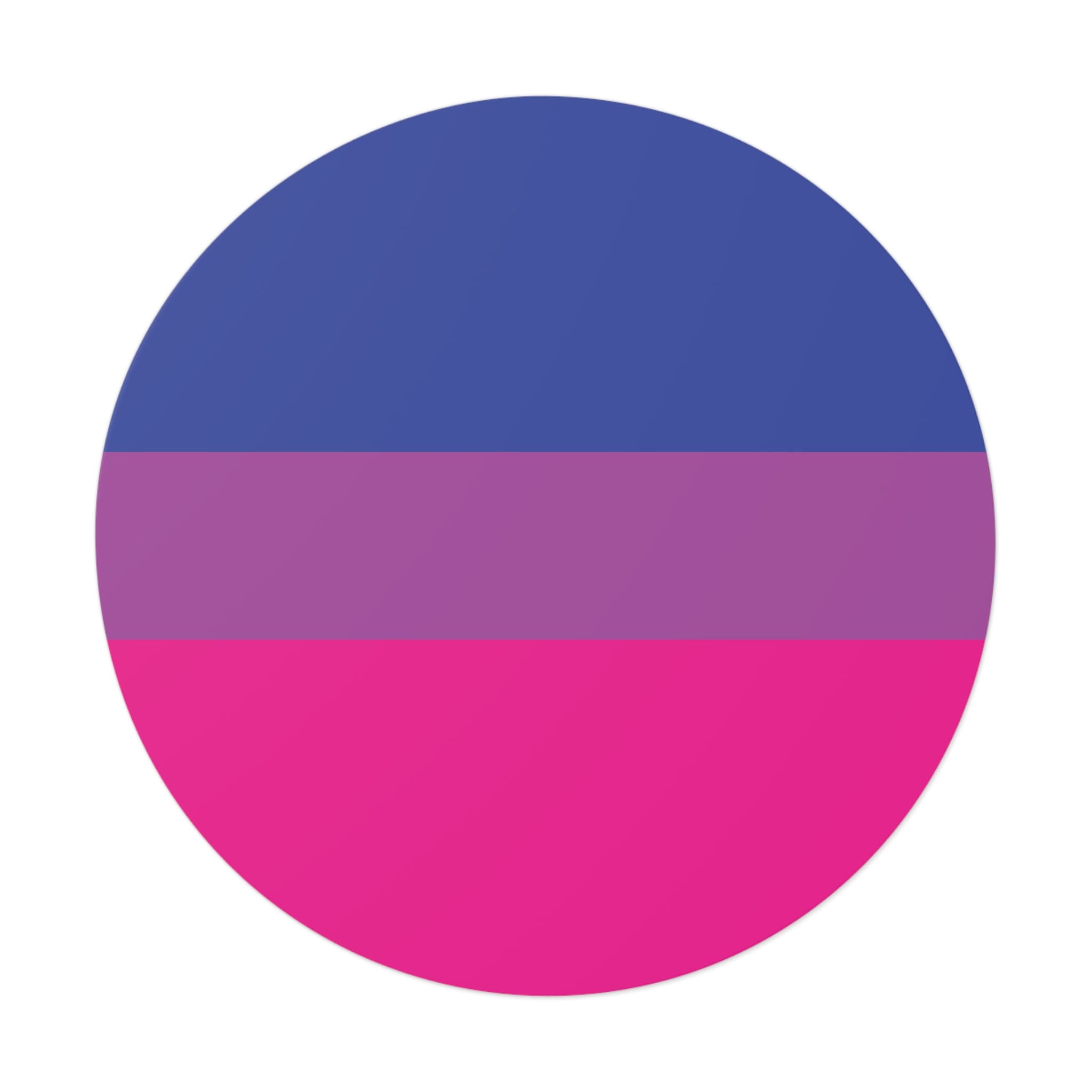 Bi/bisexual Pride Flag (round Vinyl Sticker, 5 Sizes) Lgbt/lgbtqia+ ...