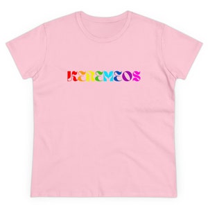 Keremeos - Rainbow/Pride (Women&#39;s Midweight Cotton Tee) lgbt lgbtqia British Columbia