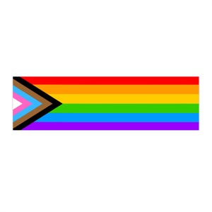 LGBTQIA+ Inclusive Flag Bumper Sticker - Vinyl Pride Sticker (3 Sizes) | Queer Car Decal, LGBT Inclusive Pride Flag
